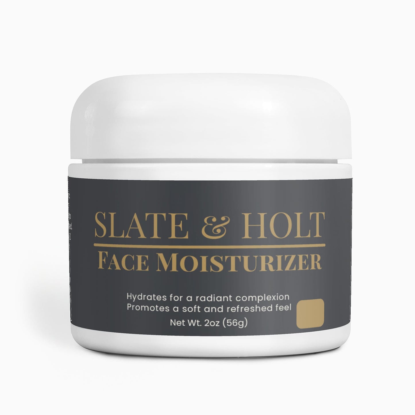 Slate & Holt face moisturizer jar on a white background