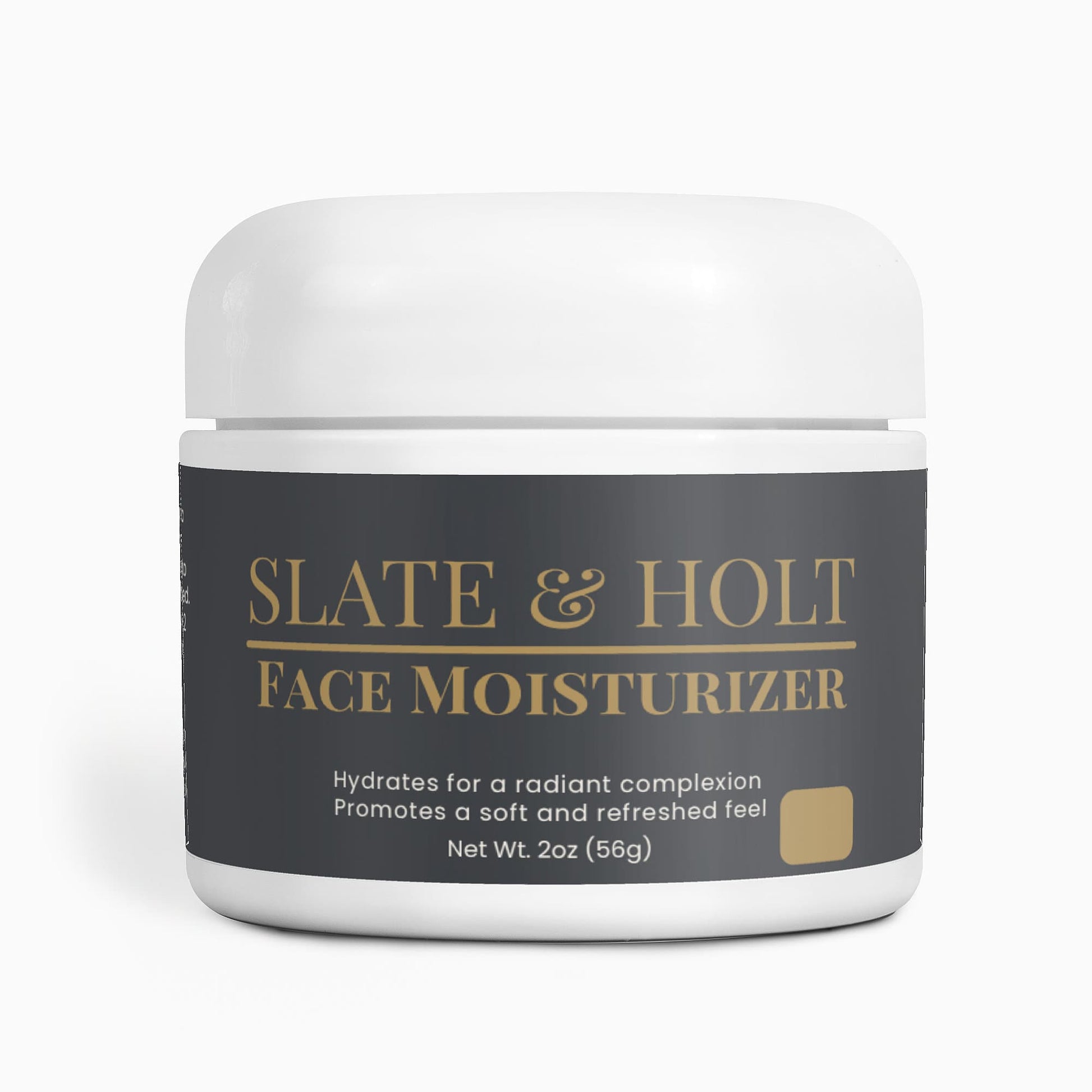 Slate & Holt face moisturizer jar on a white background