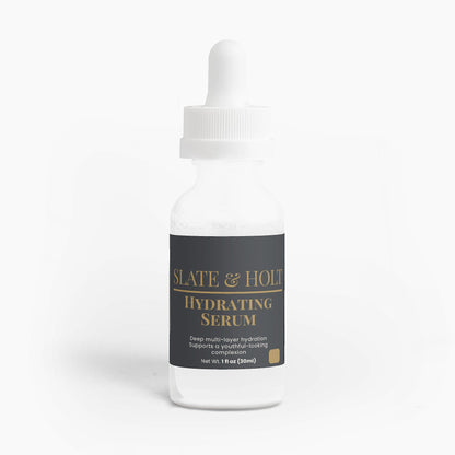 Slate & Holt hydrating serum bottle on a white background